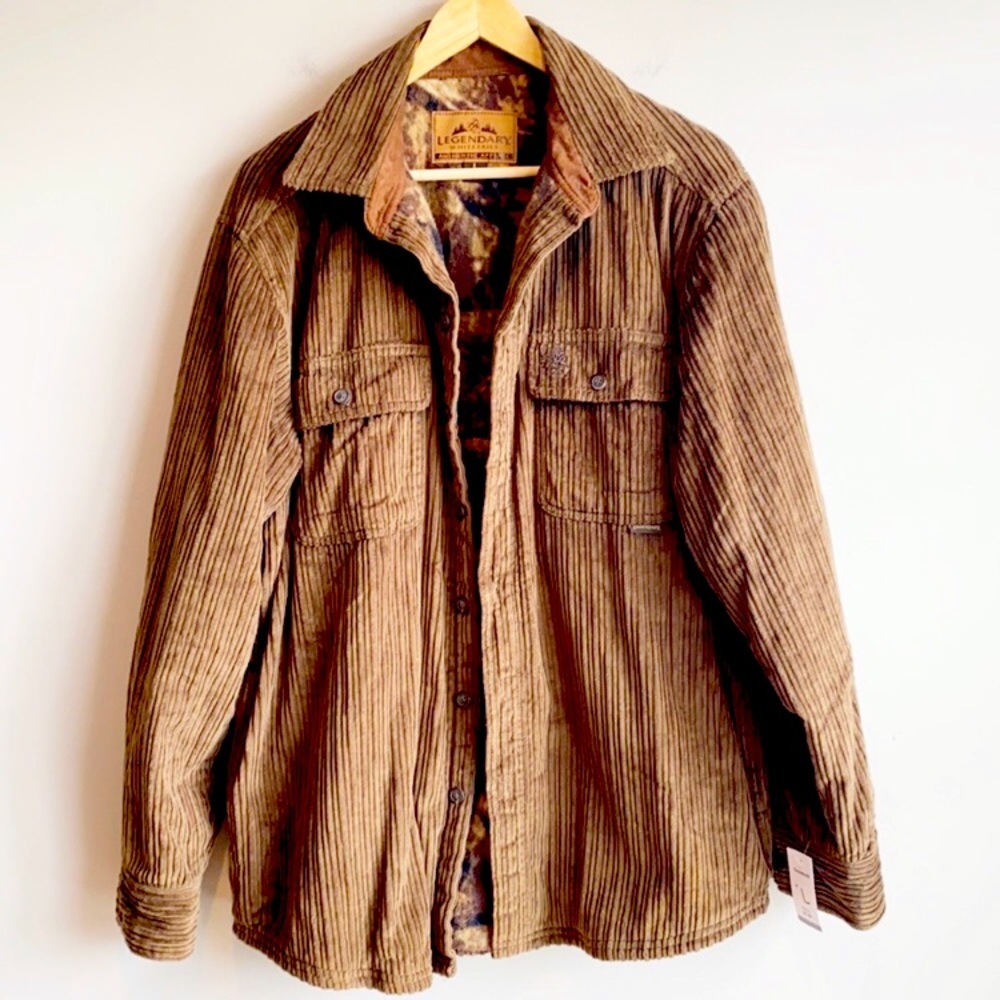 Legendary Whitetails Camo Lined Corduroy Kodiak Shirt Jacket shacket